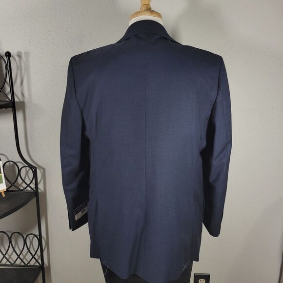 Pronto Uomo Platinum Men's Sport Coat Suit Jacket Two Button Navy Wool 42R NEW - Picture 8 of 14